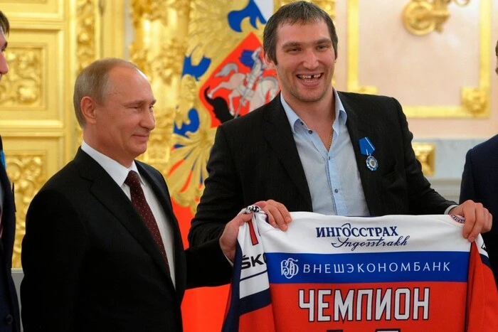 Овечкін під час гри на льоду