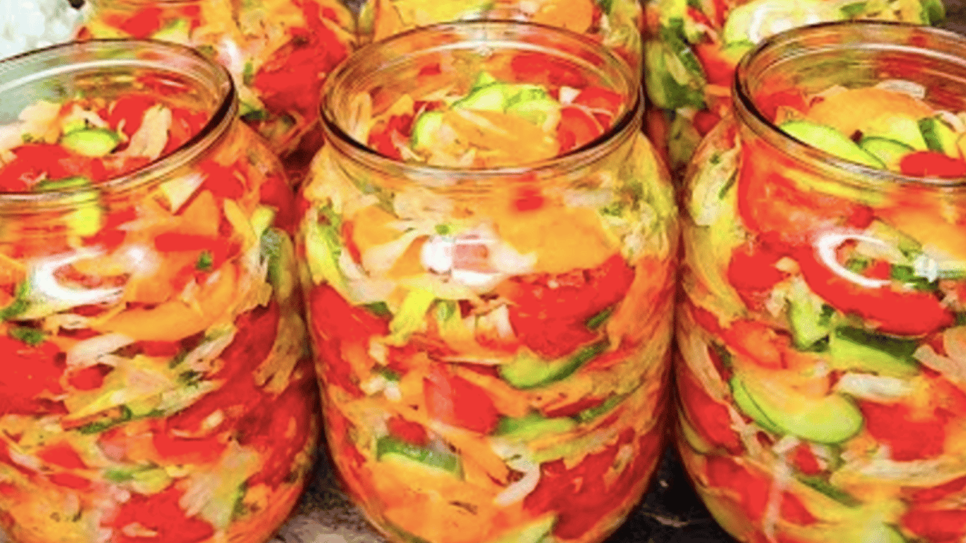 Winter 'General' Salad - recipe with cucumbers and tomatoes